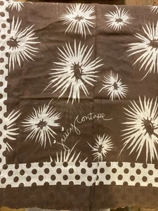 Juicy Couture Decke Schal braun Fransen Leinen Baumwolle - Bild 1 von 8