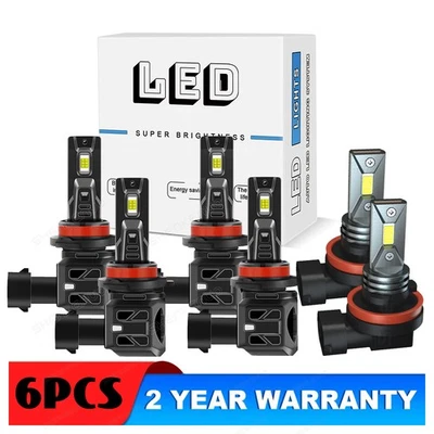 For Pontiac G6 GT GTP 2005 2006 2007 LED Headlight Fog Light Bulbs Super Bright - Изображение 1 из 4