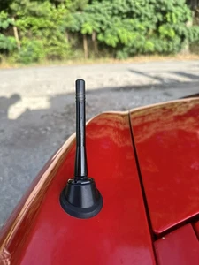 4" Short Black Aluminum Antenna Mast Power Radio AM/FM for Honda S2000 2000-2009 - Picture 1 of 20