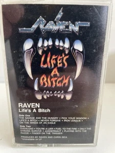 RAVEN: Life’s A Bitch US Atlantic Heavy Metal Cassette Tape - Picture 1 of 5
