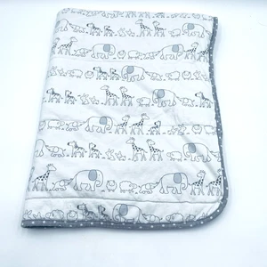 Cloud Island Baby Blanket Quilt Safari Parade Elephant Giraffe Zebra Target - Picture 1 of 6