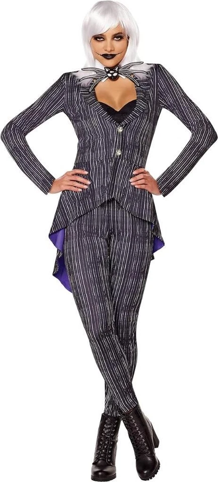 NEW Nightmare Before Christmas Jack Skellington Costume Adult L Large 12-14 $60 - Image 1 of 1