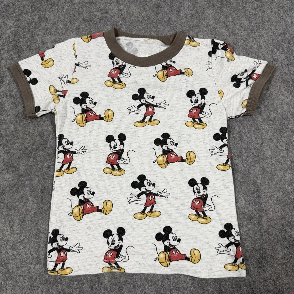 Camiseta Disney Junior Mickey Mouse Manga Corta Ajuste Bebé/Niño Pequeño Talla 2T Blanca Foto 1 de 4