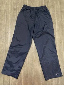 VTG 90s Nike Mens  Windbreaker Pants L Blue Ankle Zip Lightweight  NO LINING - Picture 1 of 10