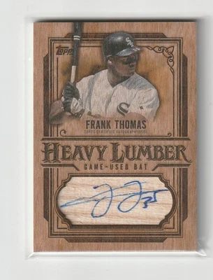 Tarjeta de murciélago usada juego madera pesada autógrafo Frank Thomas actualización Topps 2025 Foto 1 de 2