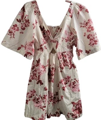 Nuevo con etiquetas Mini Vestido Abercrombie And Fitch Talla XS Floral Recorte Popelina Bolsillos Preppy Foto 1 de 4