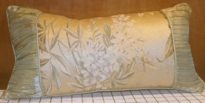 Croscill Iris Boudoir Pillow 22 x 11 decorative throw pillow corded - Image 1 of 4