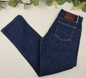 Gustin Selvedge Blue Denim Straight Leg Raw Finish Button Fly Jeans Size 31 - Picture 1 of 14