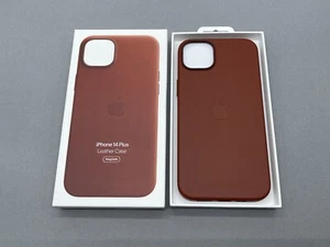 Original Apple Leder Hülle mit MagSafe für iPhone 14 Plus UMBER - Neu - Bild 1 von 7