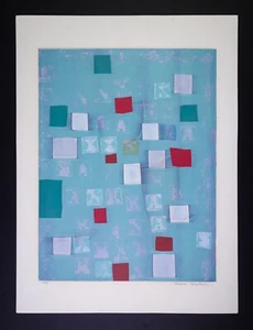 Seltener Vintage Noboru Tsurutani, Down Town -A- Reliefdruck mit Holz Typ 27/30 - Bild 1 von 11