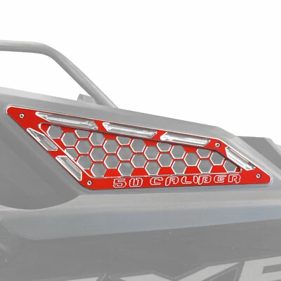 RZR PRO XP Turbo R Billet CNC Clutch & Air Vent Intake Grilles Red Powdercoat - Image 1 of 4