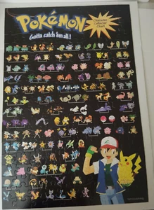 Vintage Pokemon 200-teiliges Puzzle komplett Gotta Catch 'em All - KEIN POSTER - Bild 1 von 17