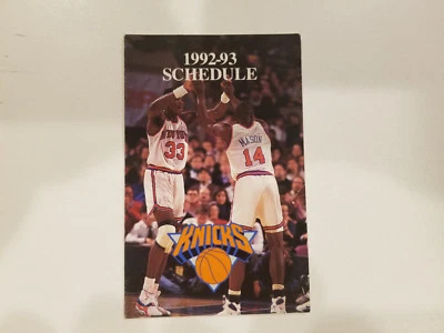 New York Knicks 1992/93 NBA Basketball Pocket Schedule - Budweiser - Image 1 of 2