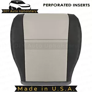 2008-2010 For Jeep Grand Cherokee Driver Bottom Leather Seat Cover 2Tone Gray - Picture 1 of 8