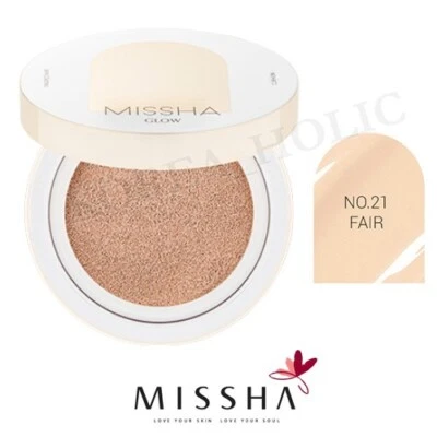 MISSHA Glow Cushion SPF40 PA++ 14g #21P FAIR High Coverage BB Cushion Foundation - Bild 1 von 4