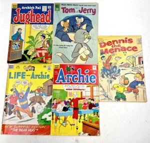 Vintage 1960s Archie, Tom & Jerry, & Dennis The Menace Comic Books - Lot of 5 - Picture 1 of 16