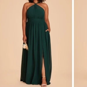 Birdy grey KIKO CHIFFON EMERALD green dress curve line size 3X NWT - Picture 1 of 10