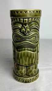 Tazza Tiki Otagiri OMC Giappone Verde Luau Capanna Ceramica - Foto 1 di 15