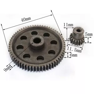 HSP RC 1/10 Steel Metal Main Spur Gear 64T Motor Pinion Gear 17T Redcat EPX PRO  - Picture 1 of 3