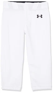 Under Armour Boys' Gameday Vanish Knicker 21 Pants White (100)/Black Youth Large - Picture 1 of 2