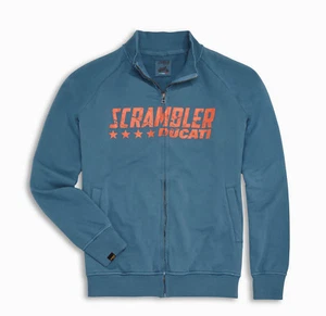 Ducati Scrambler Blue Star Sweatshirt Jacket Sweatshirt Sweater Blue New - Picture 1 of 1