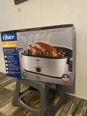 Oster Roaster Oven 22 Qt  Up to 26lb Turkey Stainless CKSTRS23 Unused With Box - Image 1 of 4