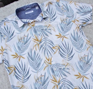 SCHÖNES Tommy Bahama Herren Hawaii Camp Hemd 100% Baumwolle weiß Palmblätter XL - Bild 1 von 8