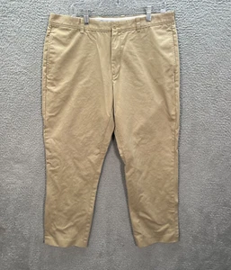 Pantalones J Crew Para Hombre 36 Tostado Esencial Chino Urbano Ajustado Ropa de Trabajo Academia Preppy - Imagen 1 de 11