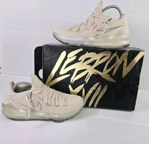 Size 10 - Nike LeBron 17 Low Easter  James  cream Beige Los angeles Lakers  - Picture 1 of 20