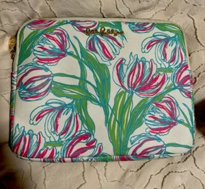 Lilly Pulitzer Leather Padded iPad/Tablet Zipper Case Cover - Picture 1 of 1