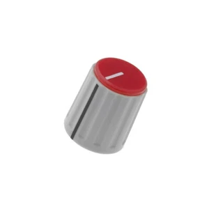 RN-110F-R6.1 Drehknopf mit Anzeige ABS ØAchse: 6mm Ø15,3x18mm grau rot SCI - Picture 1 of 1