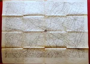 Grande Carta Topografica Modena e Dintorni IGM 1925 Scala 1:25000 Provincia - Foto 1 di 1