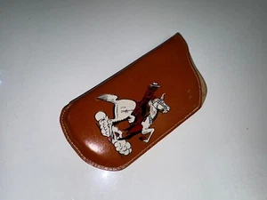 Vintage Child's Brown Eyeglass Case With Cowboy And White Horse Fidelity USA - Picture 1 of 6