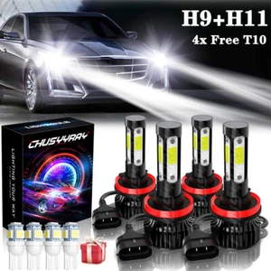 For Jeep Grand Cherokee 2019 2020 2021 4X 6000K 4-Side LED Headlight Hi/Lo Bulbs - Foto 1 di 12