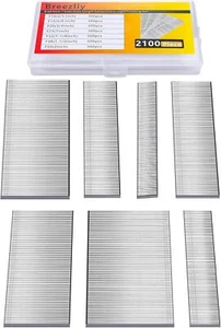 2100 Pcs Brad Nails 7 Sizes Multi-length Galvanized Straight Finishing - Picture 1 of 9