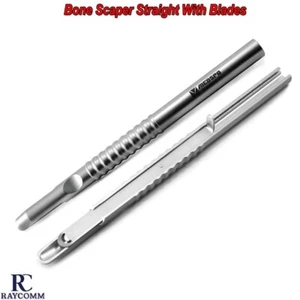 Raspador de huesos dental recolector de implantes rectos de mano con cuchilla - Imagen 1 de 5