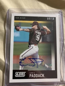 2020 Chris Paddack Score Auto - 09/10 - Picture 1 of 2