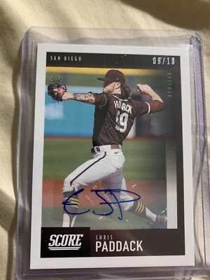 2020 Chris Paddack Score Auto - 09/10 - Image 1 of 2