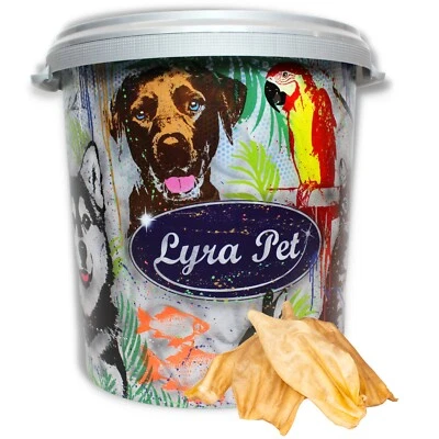 100 Rinderohren ca. 2 kg Hundesnack Leckerli Belohnung Lyra Pet® in 30 L Tonne - Bild 1 von 4