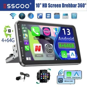 Android 13 64GB Autoradio 1 DIN Con Ruotabile Schermo GPS RDS WIFI USB Bluetooth - Foto 1 di 15