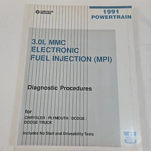 1991 Chrysler 3.0L MMC EFI MPI Diagnostic Manual Dodge Plymouth Truck OEM - Bild 1 von 8