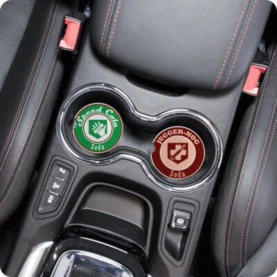 Paquete de cuatro (4) - 2,6" Zombie Perk Logo Tela Superior Goma Parte Inferior Coche Bebida Posavasos Foto 1 de 2