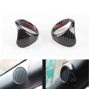 Par de altavoces de tweeter puerta pilar carbono aptos para Ford Mustang 2015-2018 - Imagen 1 de 4