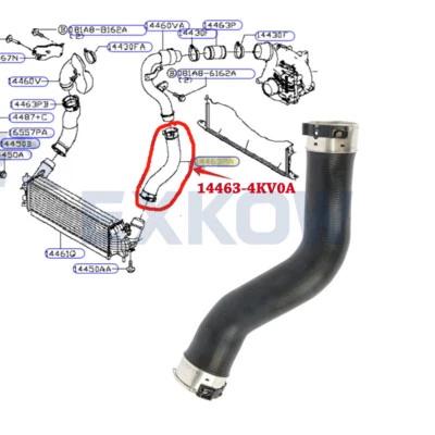 Intercooler Air Inlet Hose for Nissan Navara NP300 Frontier D23 YD25 2014-2018 Foto 1 de 4