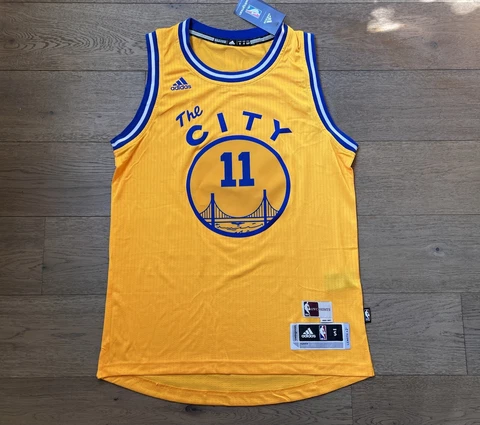 Klay Thompson Golden State Warriors Adidas HWC Jersey The City Throwback Small M Cover