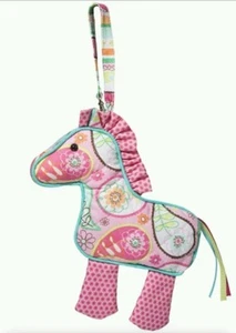 Zipper Wristlet PASTEL PAISLEY HORSE SILLO-ETTE Christine Clarke Douglas 5573 - Picture 1 of 1