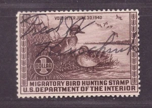 US Scott RW6 Used with Signature - Picture 1 of 2
