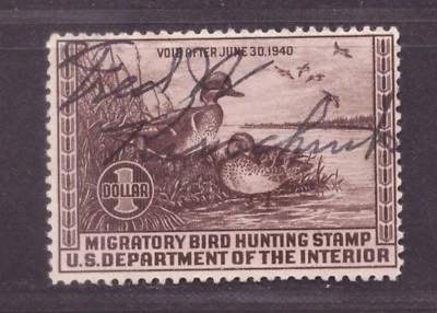 US Scott RW6 Used with Signature - Image 1 of 2