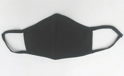 PACK de 2 Mascarillas Faciales Negras Juveniles Reutilizables Lavables Dos Capas Niños Niñas Foto 1 de 4