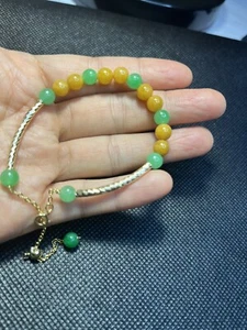 Certificate Jadeite Green Jade Grade A Sterling 925 Bracelet DS1 - Picture 1 of 6